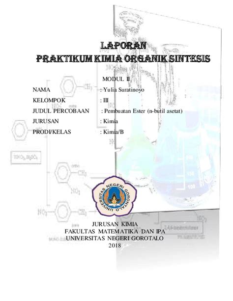 Pdf Laporan Praktikum Kimia Organik Sintesis