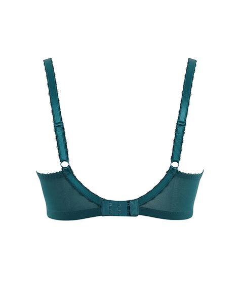 Jasmine Balconnet Bra Teal Botanical Tkd Lingerie