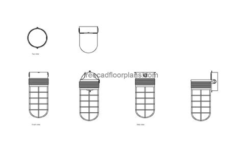 Vapor Proof Light Free Cad Drawings