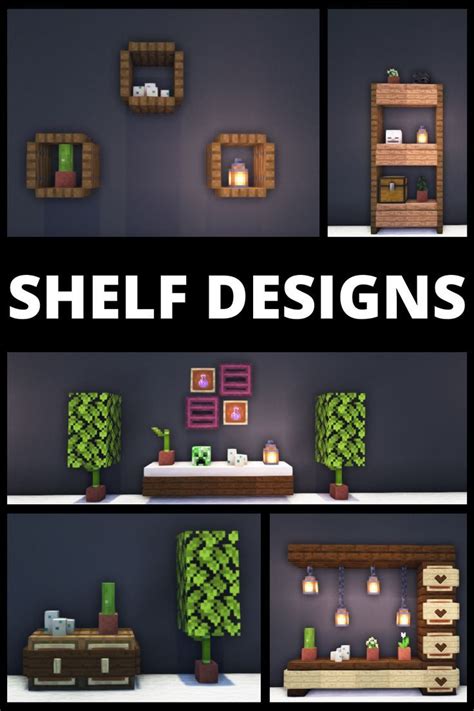 Shelf Designs in Minecraft | Minecraft room, Minecraft designs, Minecraft interior design