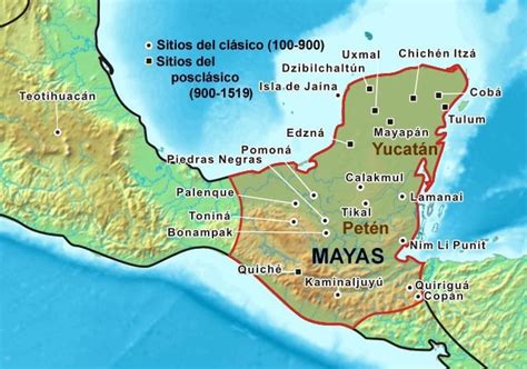 Civilización Maya Ubicación Geográfica