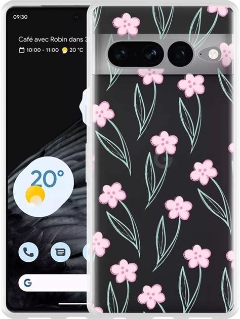 Cazy Hoesje Geschikt Voor Google Pixel 7 Pro Roze Bloemetjes Bol