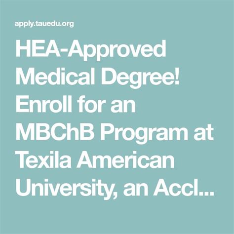 Hea Approved Medical Degree Enroll For An Mbchb Program At Texila