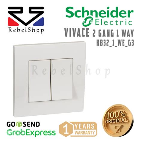 Jual Schneider Saklar Lampu Vivace 2 Gang 1 Way Seri 16ax Kb321weg3 Shopee Indonesia