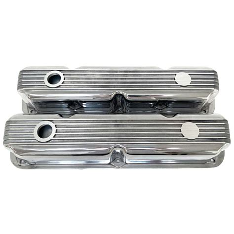 Mopar Performance 318 340 360 Cal Custom Finned Valve Covers Polished Ansen Usa