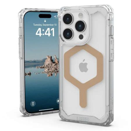 Husa UAG Pentru IPhone 15 Pro Compatibil Magsafe Plyo Ice Gold