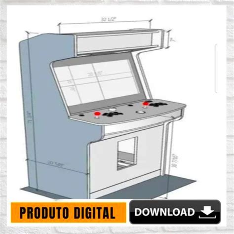 Projeto Fliperama Medidas Arcade Completo Em Pdf