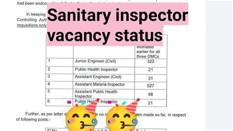 Dsssb Mcd Sanitary Inspector Vacancy Youtube