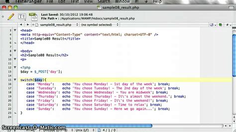 PHP Switch Statement Tutorial 08 YouTube