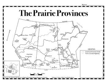 Prairie Provinces Of Canada Map United States Map