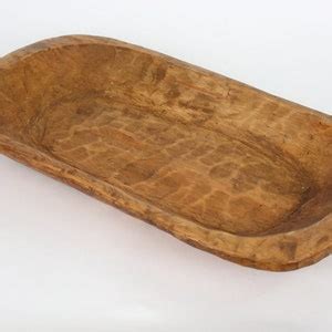 Wooden Dough Bowl W X L X D Inches Batea Wood Farmhouse