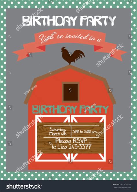 7,388 Farm Party Invitation Images, Stock Photos & Vectors | Shutterstock