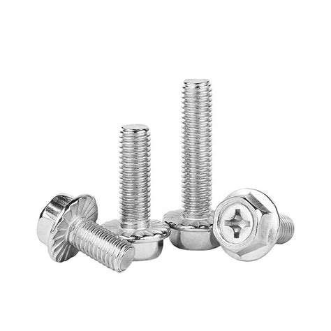 M3 M8 Stainless Steel 304 Cross Recessed Philips Serrated Hexagon