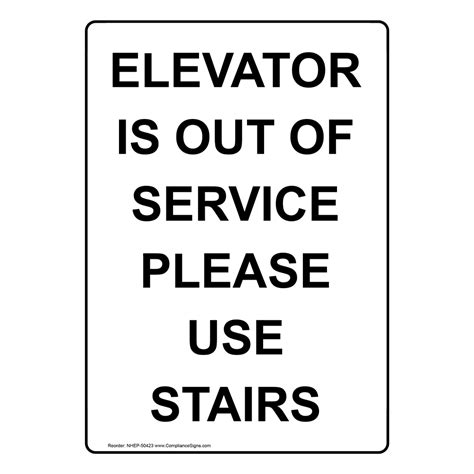 Elevator Out Of Service Signs Free Printable