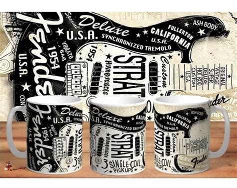 Taza De Ceramica Guitarra Fender Stratocaster K Art Cuotas Sin