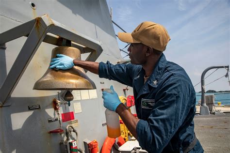 Dvids Images A Sailor Conducts Maintenance Aboard Uss Ralph Johnson