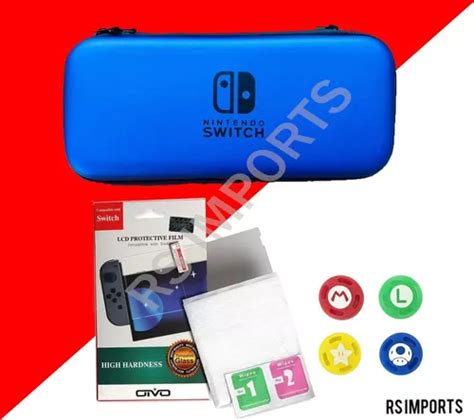 Case Capa Estojo Pel Cula Vidro Grip Nintendo Switch