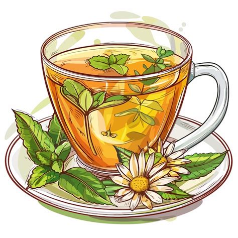 Herbal Tea Clipart Isolated On White Background For Tea Ads And Projects Premium Ai Generated