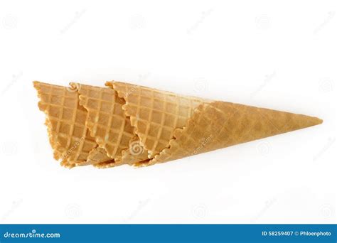 Wafer Cone Stock Image Image Of Waffle Cone Empty 58259407