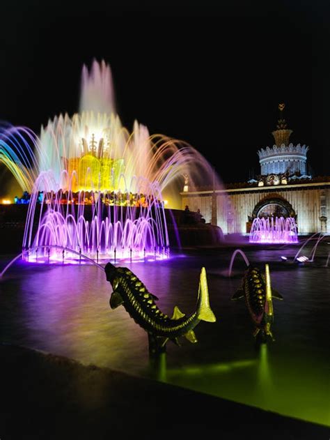 Fountain in Park at Night · Free Stock Photo