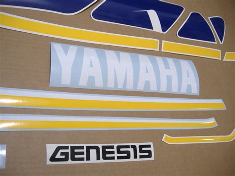 Yamaha FZ 750 88 Complete Decal Set Blue White Yellow Version Moto