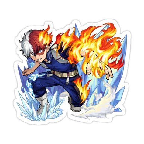 Todoroki Shoto My Hero Academia Sticker By GrisArt Cute Stickers