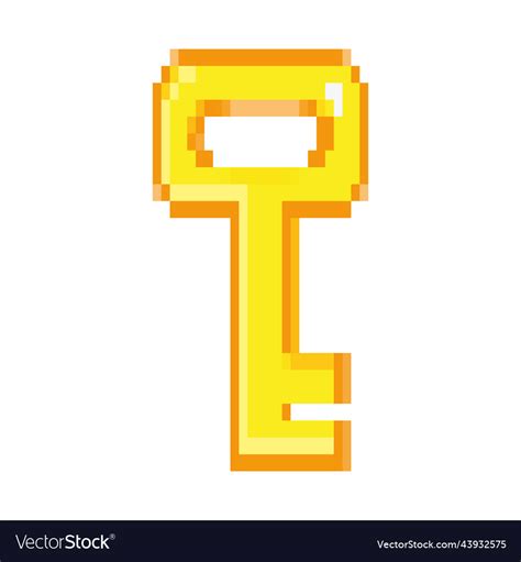 Pixel key icon Royalty Free Vector Image - VectorStock