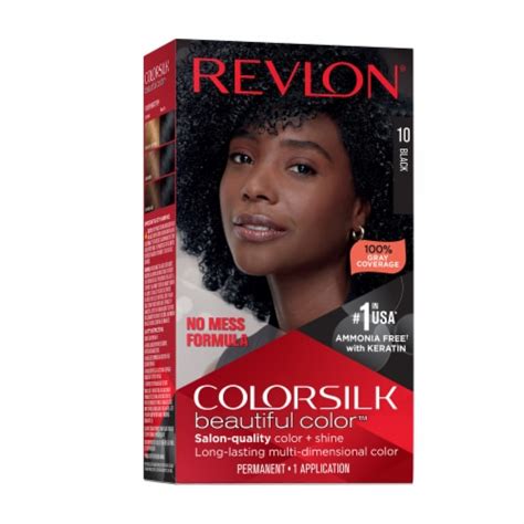 Revlon ColorSilk 010 Black Permanent Hair Color, 1 ct - Ralphs