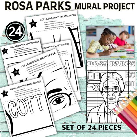 Rosa Parks Collaborative Poster Craft Mural Project Black Womens