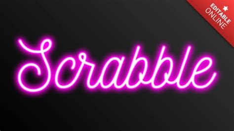 Scrabble 3d Neon Pink Text Effect Generator