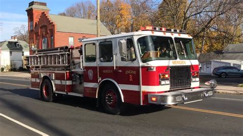 Meriden Fire Department Engine 7 Engine 3 Responding With Q2b And Horn Youtube