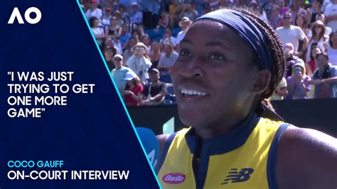 Coco Gauff On Court Interview Australian Open 2024 Quarterfinal YouTube