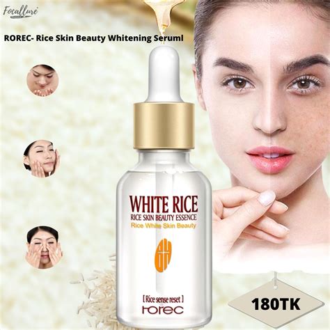 Rorec Rice Skin Beauty Essence Whitening Serum 15ml Focallure