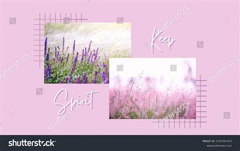 Pastel Color Desktop Wallpaper Lavender Flowers Stock Illustration ...