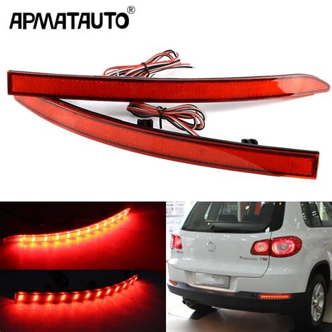 Pcs Led Rear Bumper Reflector Light For Volkswagen Tiguan