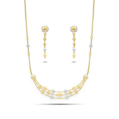 K Gold Two Tone Necklace Set G Queen Of Hearts Jewelry