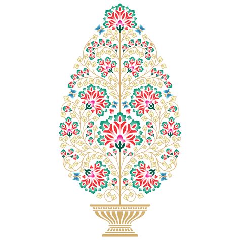 Mughal Flower Motif Vector Motif Flower Motif Mughal PNG And Vector