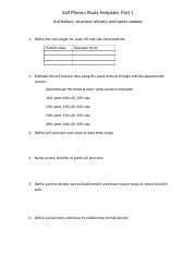 SOCR 240 Soil Physics Module Study Template Part 1 Docx Soil Physics