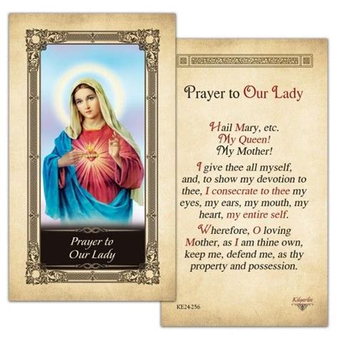 Our Lady Laminated Prayer Card Holy Cards Prayer Cards Faith Prayer