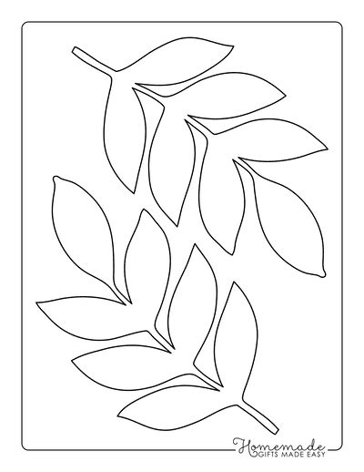 Jungle Leaves Template