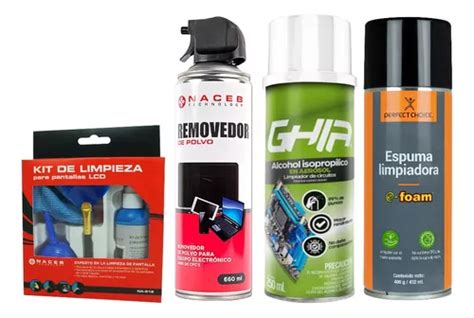 Kit Limpieza Pc Pz Aire Comprim Microfibra Alcohol Isopro Env O Gratis