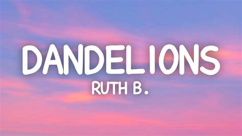 Ruth B Dandelions Lyrics Slowed Reverb Youtube