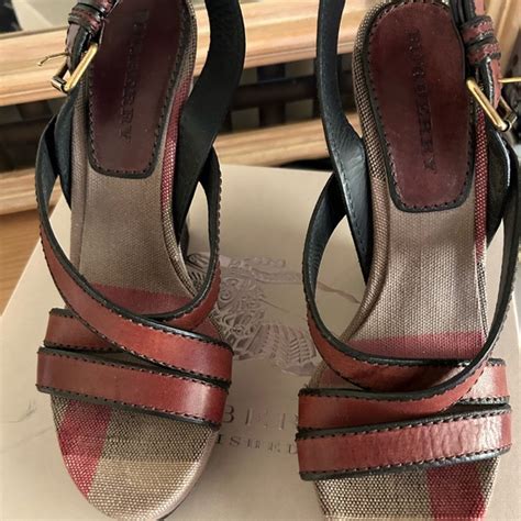 Burberry Shoes Burberry Wedge Sandals Poshmark