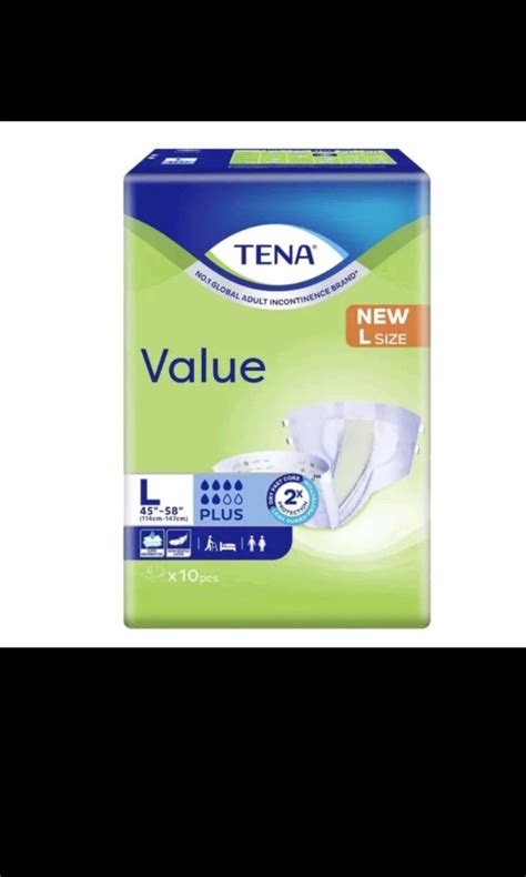 Tena Value Adult Diapers Plus L Health Nutrition Assistive