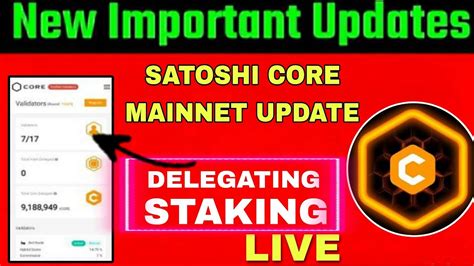 Satoshi Core New Update Satoshi Core Mining Delegate Staking Core