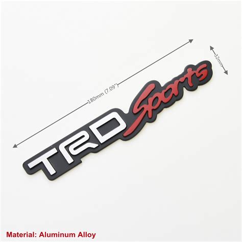 3d Car Sticker Metal Front And Rear Sign Trd Sports Logo Emblem Decal Replacement Badge Stickers