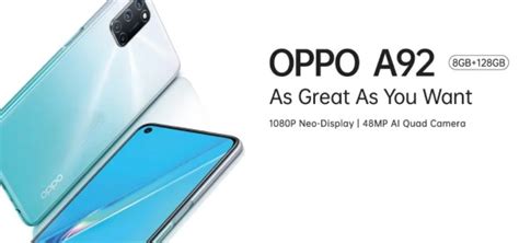 Harga Dan Spesifikasi Oppo A92 Lengkap 2020