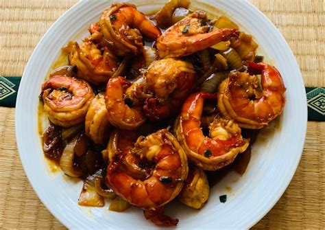 resep masakan hari  udang mentega kilatt enyakk udang saus mentega