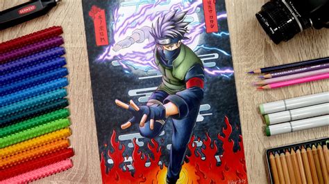 Drawing Hatake Kakashi Purple Lightning Boruto Naruto Next