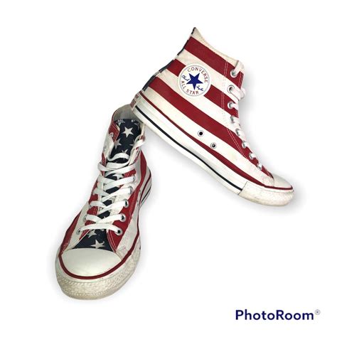 Converse Chuck Taylor Hi Tops American Flag USA Patri… - Gem